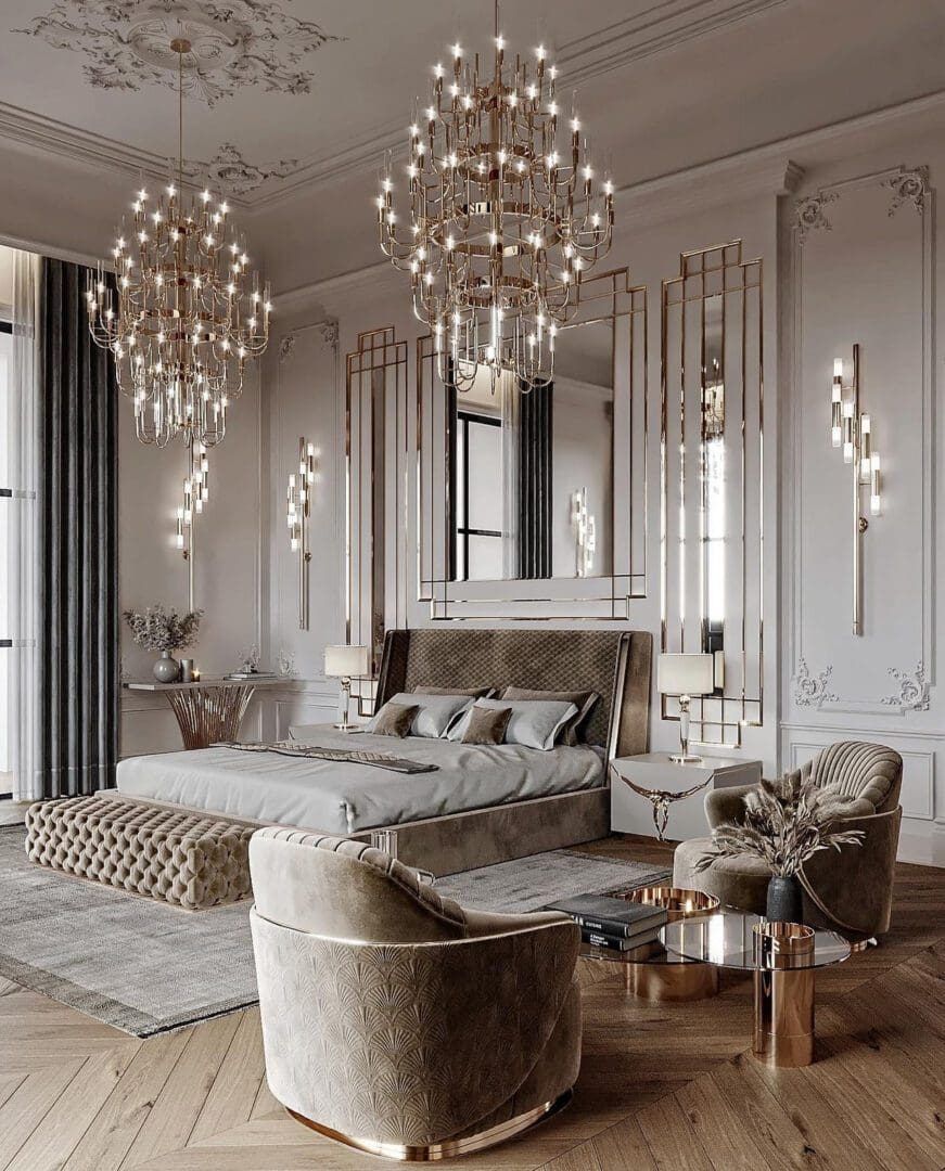 Luxury living room interior design by Beverly Hills Luxury Interiors — Dubai Marina