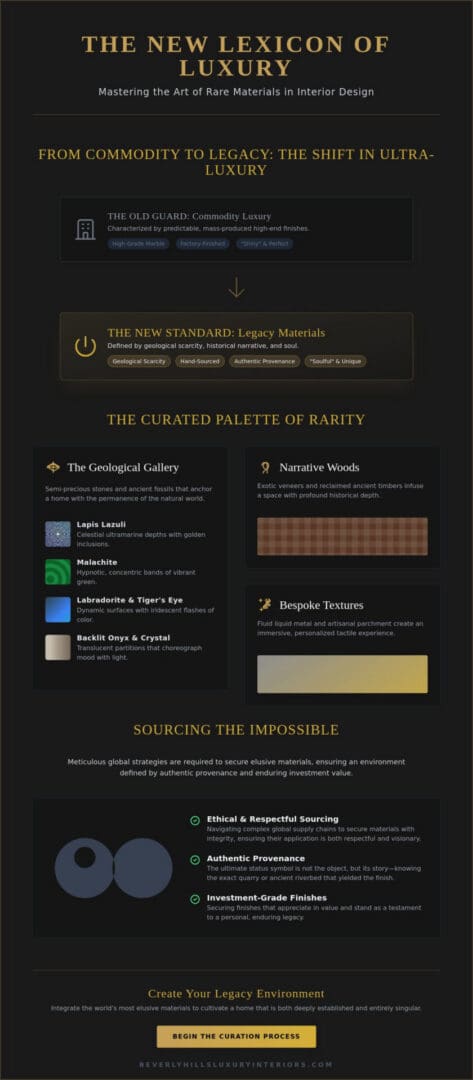 Rare Materials in Luxury Interior Design: The Definitive 2026 Guide to Scarcity and Style